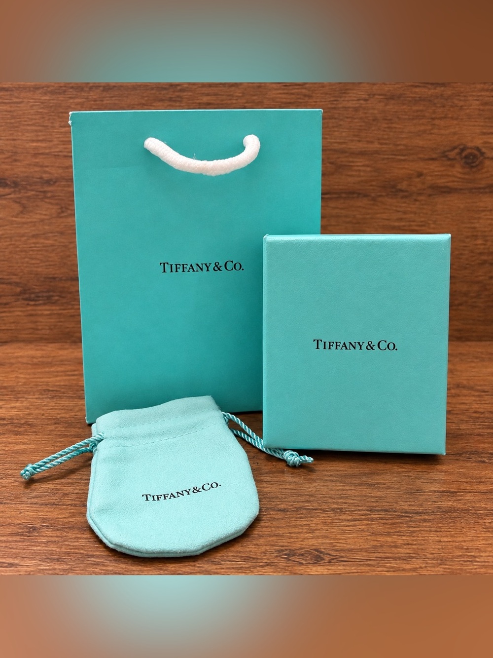 Tiffany & Co. Empty Blue Gift Box, Jewelry Pouch & Shopping Bag Set